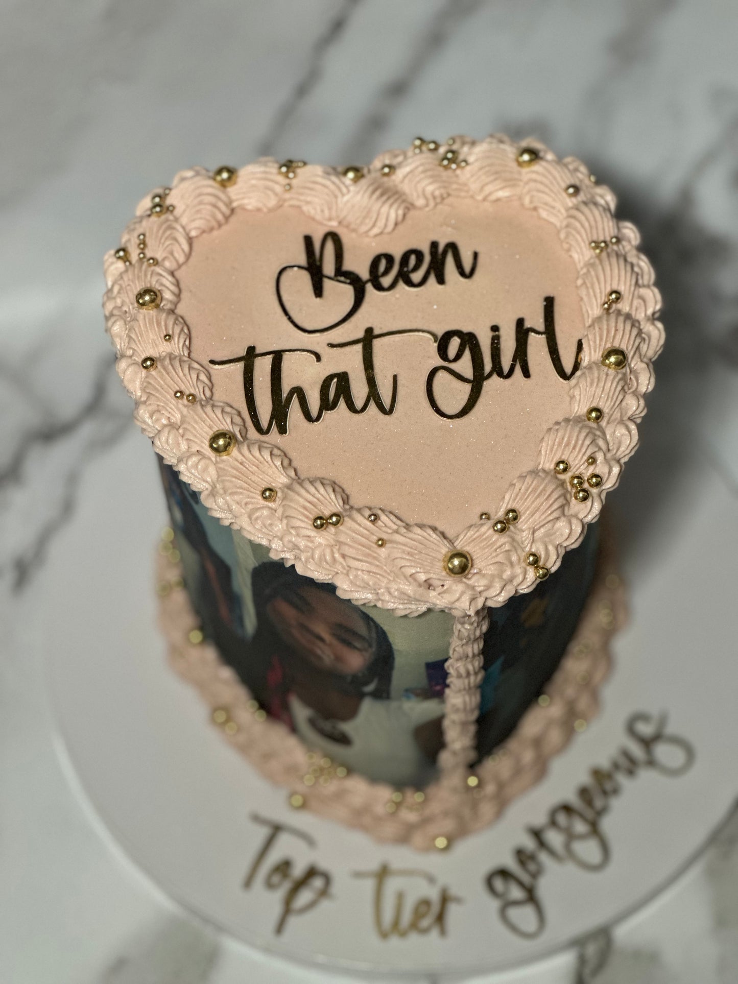 Collage Heart Cake