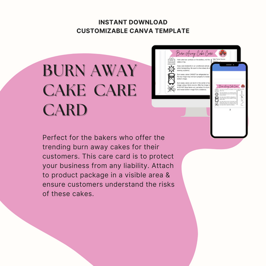 Burn Away Cake Care Card
